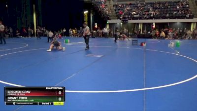 110 lbs Quarterfinal - Brecken Grav, Legends Of Gold vs Grant Cook, Hastings Wrestling Club