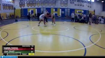 195 lbs 3rd Place Match - Gabriel Thomas, Gamblers Wrestling Club vs Cole Tolley, Sickles High School Wrestling