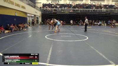 184 lbs Cons. Round 4 - Luke Harrison, Sacramento City College vs Tasman Cassell, Moorpark College