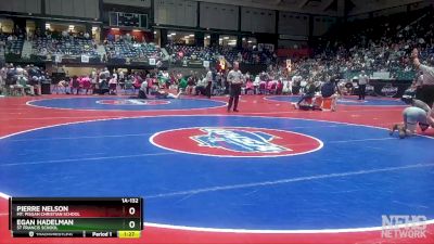 1A-132 lbs Semifinal - Egan Hadelman, St Francis School vs Pierre Nelson, Mt. Pisgah Christian School