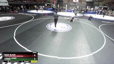 150 lbs Cons. Round 4 - Isaac Black, Madera High School Wrestling vs Logan Lopez, California