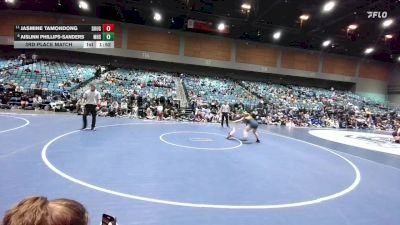 125 lbs 3rd Place Match - Aislinn Phillips-Sanders, Nevada Union vs Jasmine Tamondong, Douglas