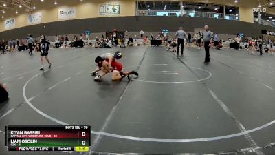 76 lbs Quarterfinal - Liam Osolin, C2X vs Kiyan Bassiri, Capital City Wrestling Club