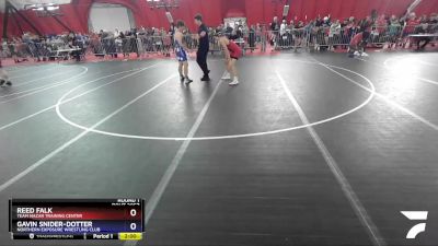 187 lbs Round 1 - Reed Falk, Team Nazar Training Center vs Gavin Snider-Dotter, Northern Exposure Wrestling Club