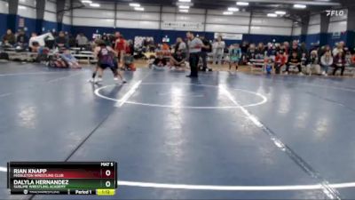 85 lbs Round 3 - Rian Knapp, Middleton Wrestling Club vs Dalyla Hernandez, Sublime Wrestling Academy