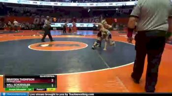 3 lbs Quarterfinal - Brayden Thompson, Lockport (Twp) vs Will Schuessler, Downers Grove (South)