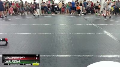 130 lbs Round 1 (6 Team) - Mason Castillo, Moser`s Mat Monster vs Lucas Churpakovich, Mat Warriors Yellow