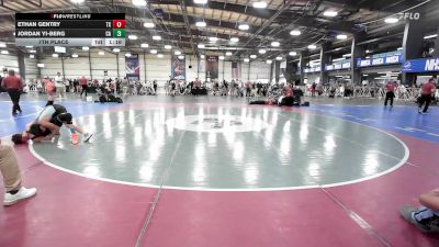 90 lbs 7th Place - Ethan Gentry, TX vs Jordan Yi-Berg, CA