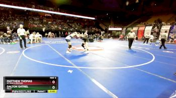 157 Class 1 lbs Cons. Round 2 - Matthew Thomas, St. Pius X (Festus) vs Dalton Gatrel, Polo