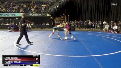 136 lbs Champ. Round 1 - Madison Wellen, D`Youville vs Livier Dubon, Texas Woman`s University