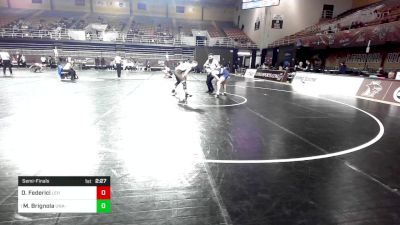 165 lbs Semifinal - Dominic Federici, Lehigh vs Max Brignola, UNA-Lehigh