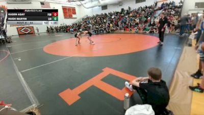 84 lbs Cons. Round 1 - Kasen Asay, Powell Middle School vs Hugh Martin, Lander Middle School