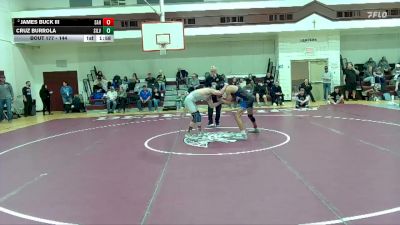 144 lbs Champ. Round 2 - Cruz Burrola, Silver vs James Buck Iii, Sahuarita High School