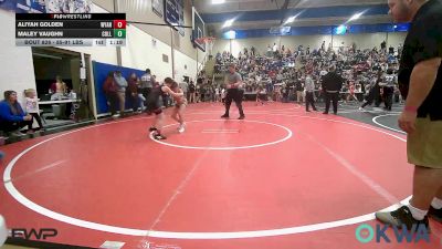 85-91 lbs Rr Rnd 3 - Aliyah Golden, Wyandotte Youth Wrestling vs Maley Vaughn, Collinsville Cardinal Youth Wrestling