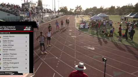 Men's 800m Invite, Prelims 16