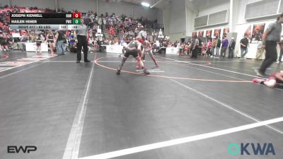 85 lbs Round Of 16 - Joseph Kidwell, Raw Wrestling Club vs Hailen Hiner, Pawnee Wrestling Club