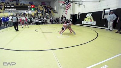 138 lbs Quarterfinal - Blaike Ivie, Salina vs Jenna Eberle, Jay Junior High