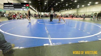 160 lbs Semifinal - Corbin Davis, LWA 12U vs Owen Oleson, Wyoming Underground