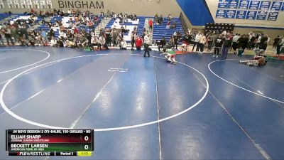 80 lbs 3rd Place Match - Beckett Larsen, American Fork Jr High vs Elijah Sharp, Jordan Junior Wrestling