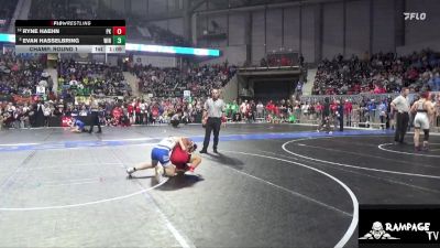 96 lbs Champ. Round 1 - Evan Hasselbring, Winfield vs Ryne Haehn, Plainville Kids