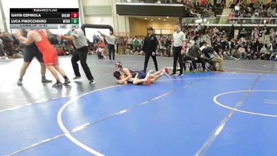106 lbs Consi Of 16 #2 - Gavin Espinola, Greater Lowell vs Luca Finocchiaro, Methuen