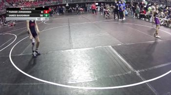 90 lbs Cons. Round 2 - James Baughman, Trojan Wrestling Club vs Parker Jorgensen, Battle Creek