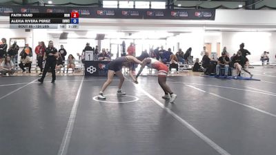 124 lbs 7th Place Match - Alexia Rivera Perez, Devils Women's Wrestling Club At Arizona State University vs Faith Hand, Indiana University
