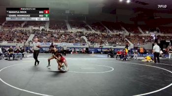132-D2 Champ. Round 1 - Izabel Rodriguez, Walden Grove High School vs Makayla Rock, Monument Valley High School