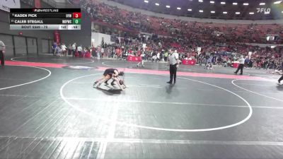 75 lbs Semifinal - Kaden Pick, Omro Youth Wrestling vs Caleb Stegall, West De Pere Wrestling Club