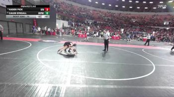 75 lbs Semifinal - Kaden Pick, Omro Youth Wrestling vs Caleb Stegall, West De Pere Wrestling Club