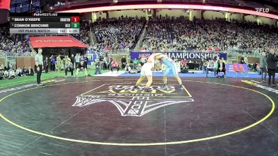 D1-215 lbs 1st Place Match - Connor Bercume, Detroit Catholic Central HS vs Sean O`keefe, Brighton HS