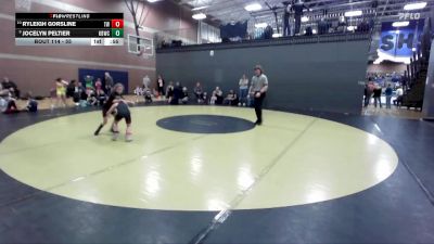 55 lbs Cons. Round 3 - Ryleigh Gorsline, TW Wrestling vs Jocelyn Peltier, Kimberly Bulldog Wrestling Club