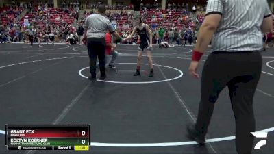 105 lbs Champ. Round 1 - Grant Eck, Brawlers vs Koltyn Koerner, Manhattan Wrestling Club