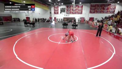 170 lbs Round 1 - Serena Navarro, Grand Terrace Titans vs Jasmine Barnette, Downey High School Wrestling