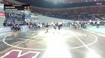 2A/1A Boys 157 3rd Place Match - Ethan Green, Illinois Valley Boys vs Carson Watson, Toledo Boys