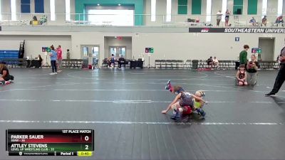 44 lbs 1st Place Match - Attley Stevens, Level Up Wrestling Club vs Parker Sauer, Ssaw