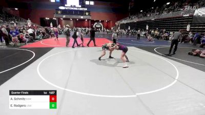 130 lbs Quarterfinal - Aaron Schmitz, Sidney WC vs Evan Rodgers, Legends Of Gold MT