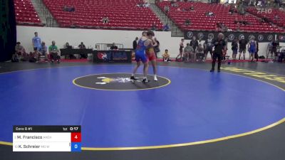 51 kg Cons 8 #1 - Max Francisco, Anchorage Youth Wrestling Academy vs Kaison Schreier, MO West Championship Wrestling Club