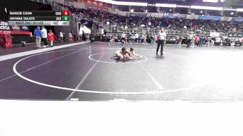 85 lbs Consi Of 8 #2 - Marcie Cook, Cougar WC vs Aryana Talato, Jackson County