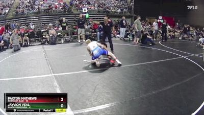 112 lbs Quarterfinals (8 Team) - Jayvion Veal, Kansas Anaconda vs Paxton Mathews, Nebraska Blue