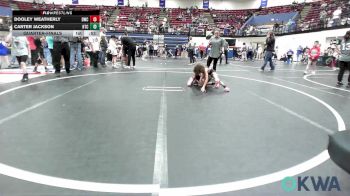 43 lbs Quarterfinal - Dooley Weatherly, Dumas Wrestling Club vs Carter Jackson, Hinton Takedown Club
