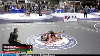 138 lbs Quarterfinal - Jake Jennings, California vs Mason Savidan, Sunkist Kids/Monster Garage