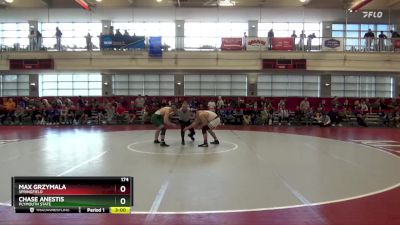 174 lbs 7th Place Match - Max Grzymala, Springfield vs Chase Anestis, Plymouth State
