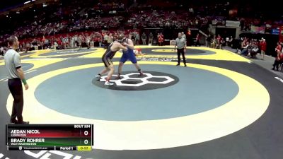 D2-285 lbs Cons. Round 1 - Brady Rohrer, WCH Washington vs Aedan Nicol, Lexington