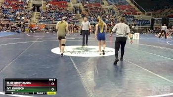 124 lbs Placement Matches - Elise Kristiansen, E4-Napoleon G-S vs Ivy Johnson, E3-Fargo