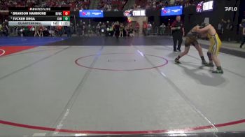 127 lbs Quarterfinal - Branson Hammond, Chinook Wrestling Club vs Tucker Drga, Miles City Wrestling Club