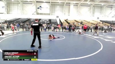 112 lbs Round 3 - Vincent Acciari, Wayne Wrestling Club vs Amelia Wright, Club Not Listed