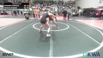 110 lbs 2nd Place - Savannah Carrasco, HURRICANE WRESTLING ACADEMY vs Rocklyn Johnson, Brushy Wrestling Club