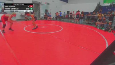 106 lbs Cons. Semi - Luke Terrell, Yucca Valley vs Robbie Gonzalez, Savage House Wrestling Club