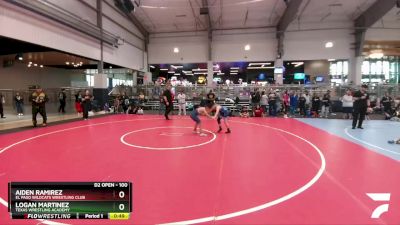 100 lbs Cons. Round 1 - Logan Martinez, Texas Wrestling Academy vs Aiden Ramirez, El Paso Wildcats Wrestling Club